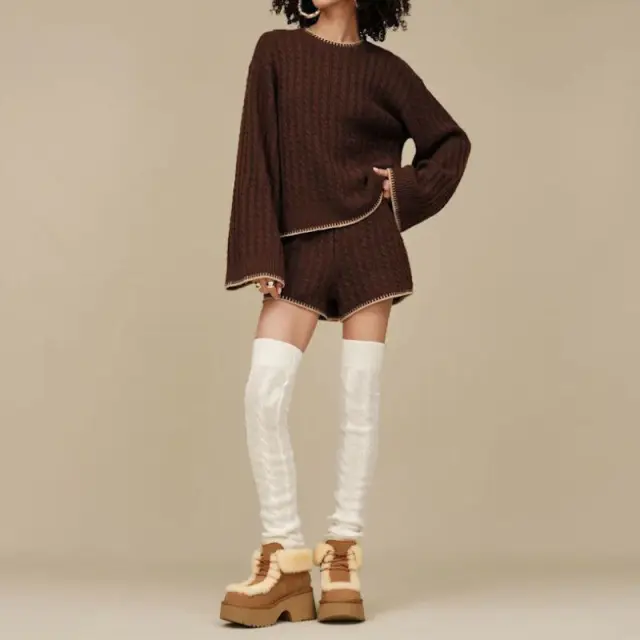 Ψηλές Καλτσες Ugg Zanika Thigh High 1171626-00E2 Εκρού - ONESIZE 2