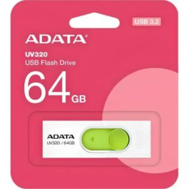 ADATA UV320 USB flash drive 64 GB USB Type-A 3.2 Gen 1 (3.1 Gen 1) Green - White 2