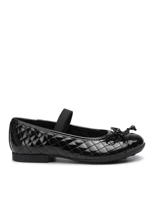 Παιδικές Μπαλαρίνες Geox J Plie' για Κορίτσια Black (Μεγέθη 26-36) ΜΑΥΡΟ