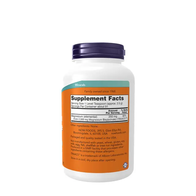Now Foods Magnesium Bisglycinate Powder 2