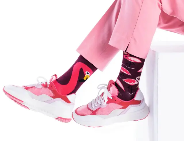 Κάλτσες Pink Flamingo Many Mornings με μέγεθος 43-46 - ΕνηλίκωνPink Flamingo Regular 43-46 2