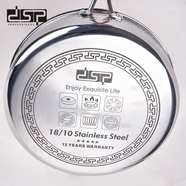 Τηγάνι ανοξείδωτο με καπάκι - 2.7L - CS001-C24 - DSP - 562519 3