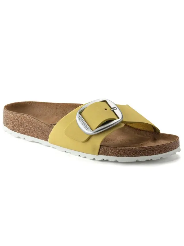 Birkenstock Πέδιλα Γυναικείο δέρμα Νubuck Κίτρινο BIR/MADRID BIG BUCKLE 1022175 POPCORN 2