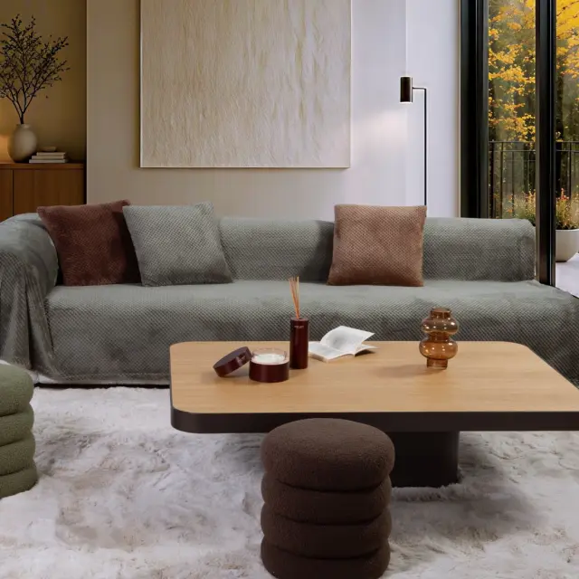 Ριχτάρι Πολυθρόνας Edinber 130x180 Nef Nef Homeware, 100% ΠΟΛΥΕΣΤΕΡΑΣ - BEIGE (040949) 3