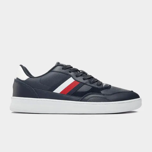 Tommy Hilfiger - Ανδρικά Sneakers Court Cupsole Retro Lth Stripes FM0FM04828-DW5 Μπλε - 46