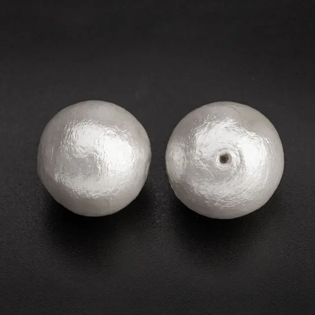Χάντρα Cotton Pearls Off White Ø16mm - 10τεμ