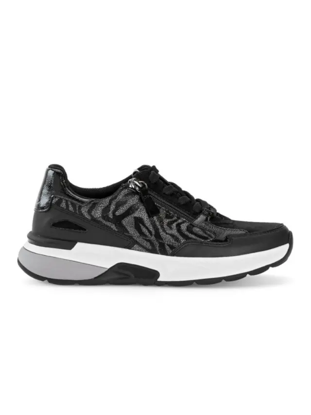 Gabor Sneakers Γυναικείο Δέρμα-Δέρμα Nubuck Μαύρο GAB/56848 37-schwarz - 36 3