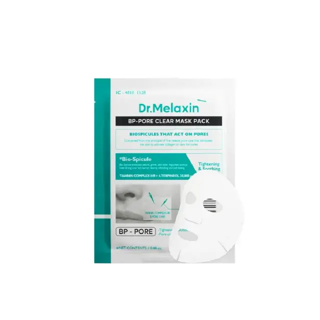 Dr. Melaxin BP Pore Clear Facial Mask, Μάσκα με Μικροβελόνες & Νιασιναμίδη για Bαθύ Kαθαρισμό 25gr 1τμχ