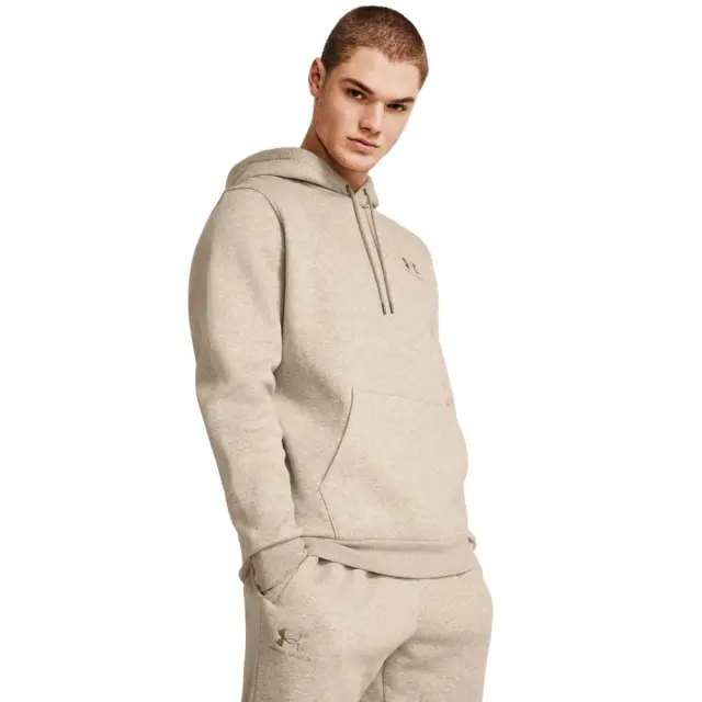 Under Armour Men's Icon Fleece Hoodie Μπεζ 1373880-203 (Under Armour)