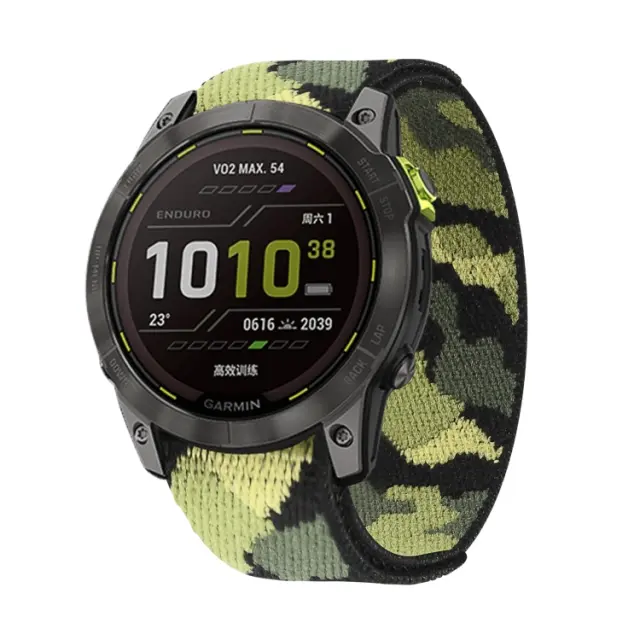 Nylon Watch Band Για Garmin Fenix 5/6/6 Pro/7/8/9 (47mm)- Green Camouflage
