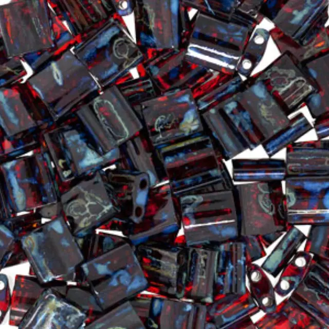 Χάντρα Miyuki Tila No4504 Picasso Garnet Transparent ~7gr