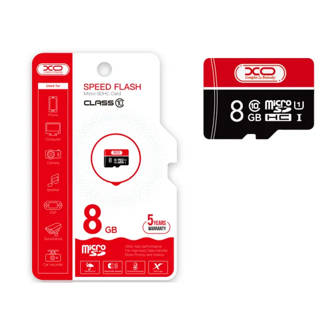 XO Κάρτα Μνήμης 8GB CL10 Micro SD 16.007.0013