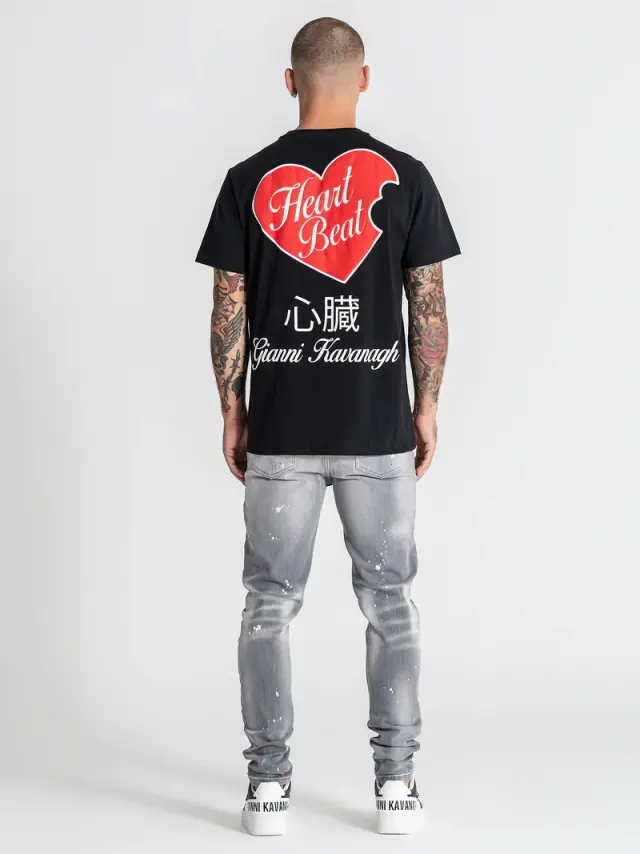 Gianni Kavanagh Ανδρικό HEART T-Shirt – Black - S 3