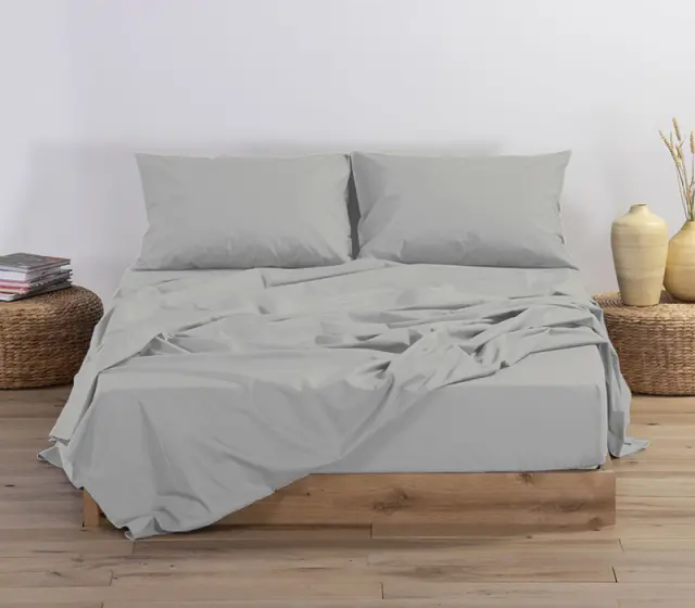 Σεντόνι Μεμονωμένο Με Λάστιχο Βαμβακερό Basic S. Grey Σε 5 Διαστάσεις Nef-Nef 140x200+30