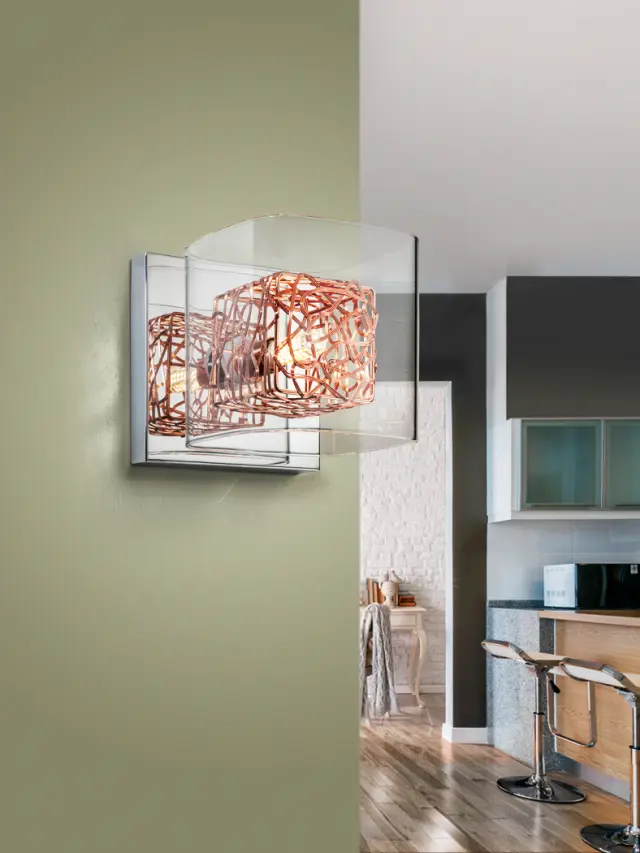 LIOS WALL LAMP 1L φωτιστικό απλίκα Χρώμιο