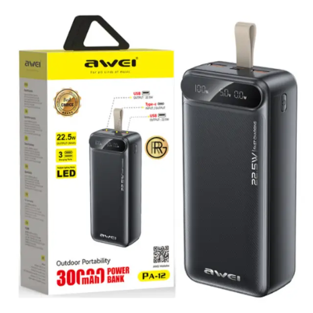 AWEI PowerBank PA-12 30000mAh 22.5W black 2