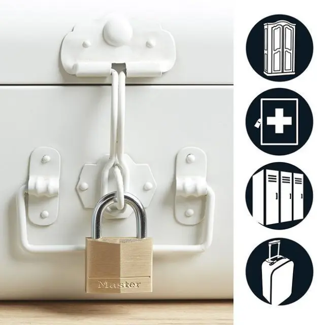 Master Lock 140EURSIX - Σετ 6 Λουκέτα Μπρούτζινα 40mm με Ίδιο Κλειδί 3