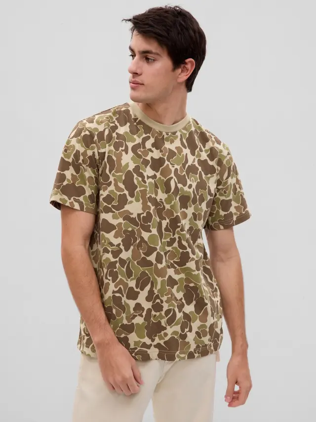 Μπεζ Original Μπλούζα από 100% Οργανικό Βαμβάκι CAMO - L