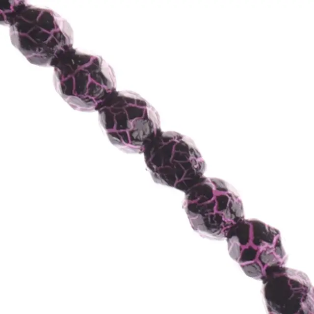 Χάντρα Fire Polished Round Ø4mm Ionic Jet Pink ~40τεμ