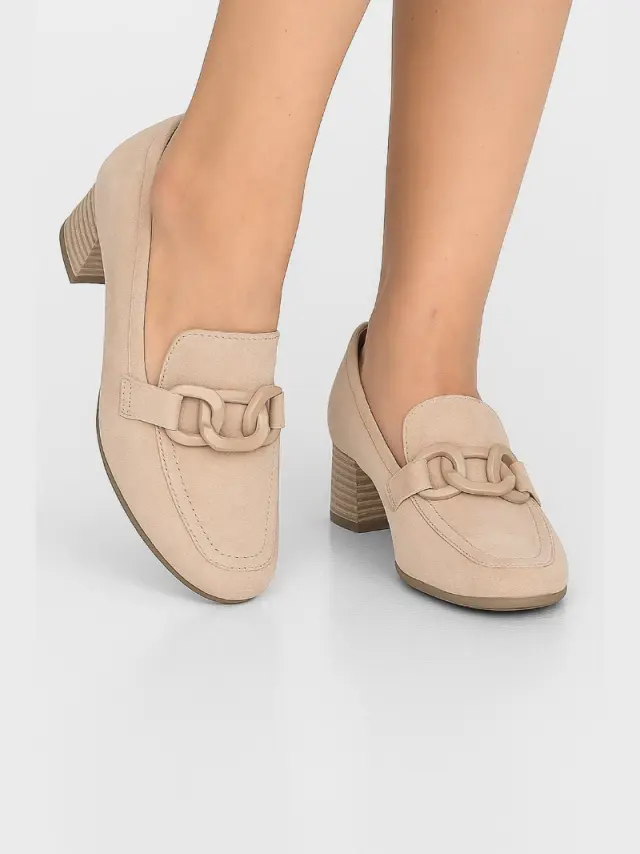 Gabor Μοκασίνια-Loafers Γυναικείο δέρμα suede Μπεζ GAB/42134 33-OAK 2