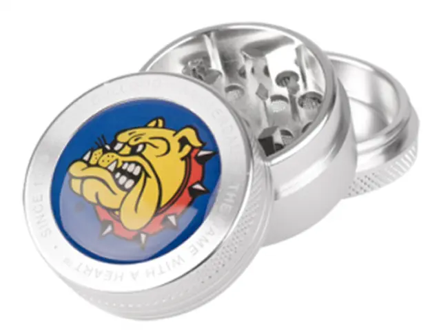 The Bulldog Amsterdam Grinder Μεταλλικό Ασημί 35mm - 3 Parts