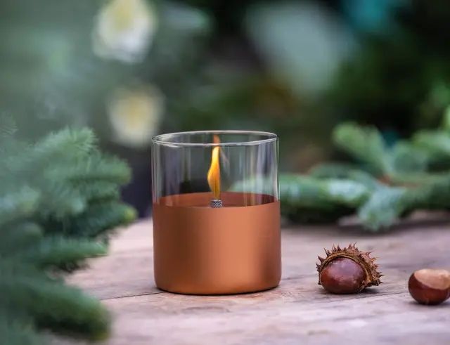 Επιτραπέζια Εστία Φωτιάς Lilly 10 Tenderflame με διάρκεια καύσης 9 - 10 ώρες, χωρητικότητα δεξαμενής 300ml και διαστάσεις 10x11.5cm - Copper TF-600089