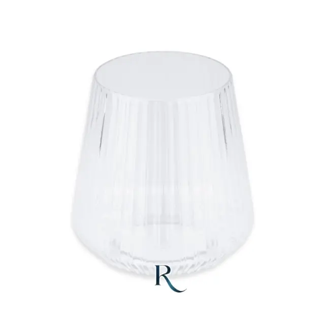 6 Ποτήρια Επαναχρησιμοποιήσιμα Tumbler / 360 cc Ribbed Crystal