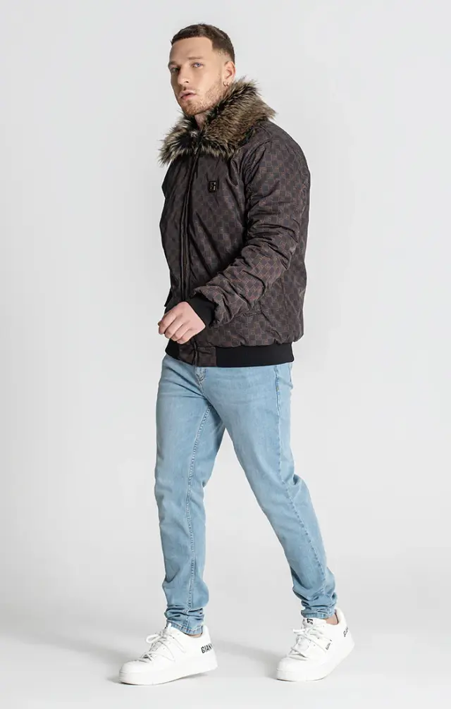 Gianni Kavanagh Ανδρικό CLONE Bomber Μπουφάν Πολυεστερικό Regular-Fit – Brown - S 3