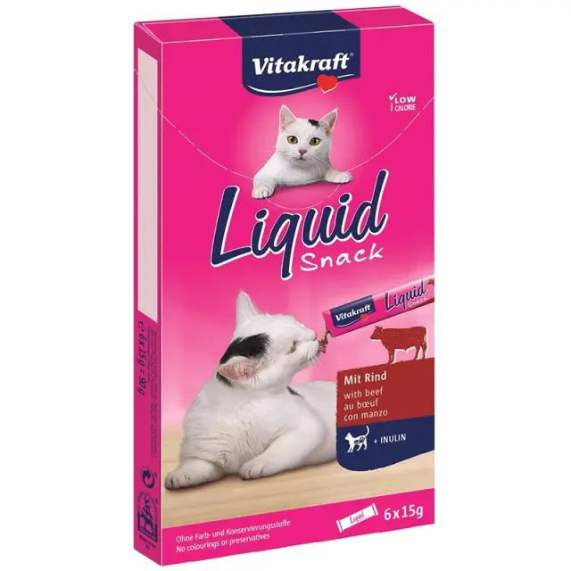 Vitakraft - Liquid-Snack Beef AND Cat Grass, 90g,Cat - (23521) - Pet Supplies