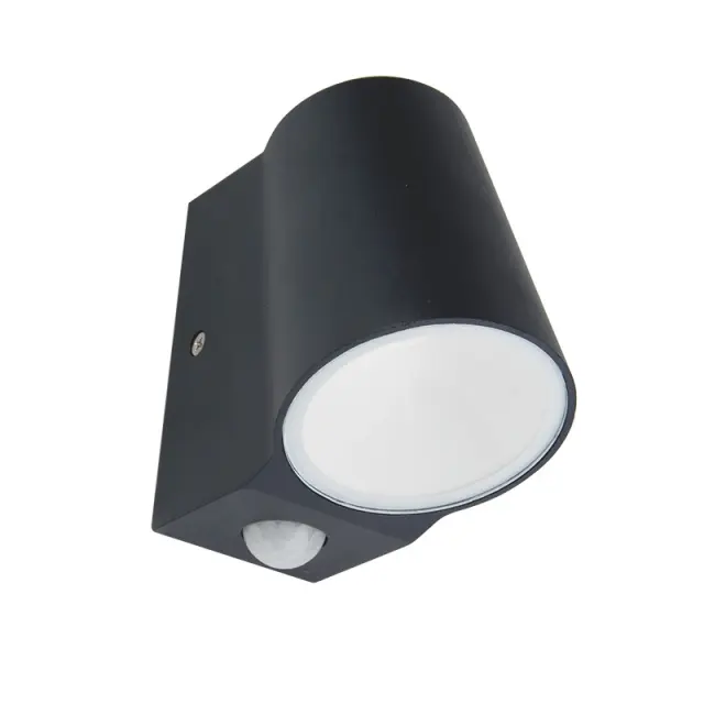 LED COB WALL SENSOR LUMINAIRE 6W 400LM 100° 230V AC 3.000K DARK GREY CRI80 IP54 30.000HRS / LG0509GPIR