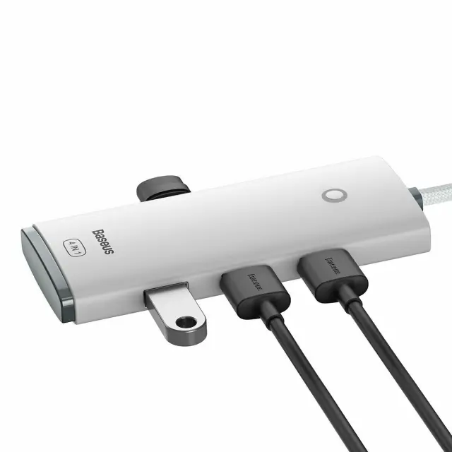 Baseus Lite Series Hub 4in1 USB-C to 4x USB 3.0 + USB-C, 25cm (Λευκό) WKQX030302 2