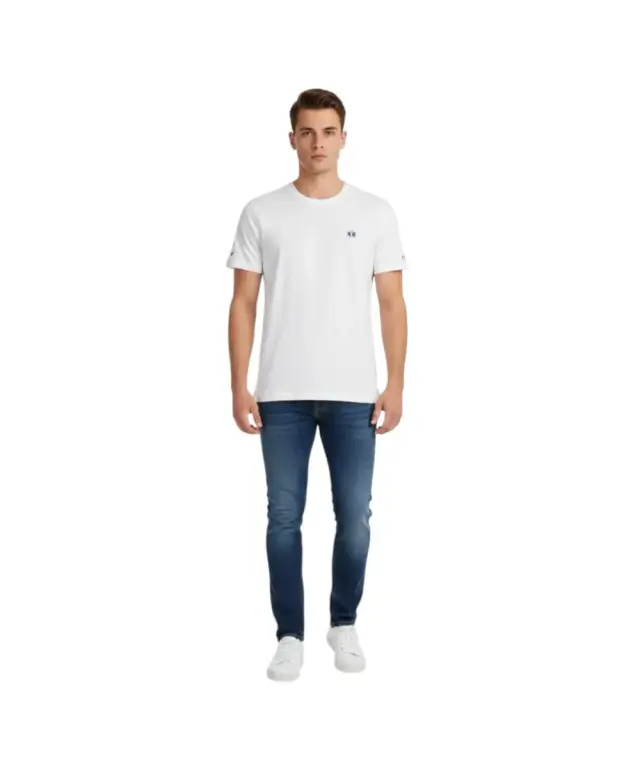 La Martina - Ανδρικό T-Shirt Heritage Regular Fit XMR010-JS206-00001 Λευκό - XL