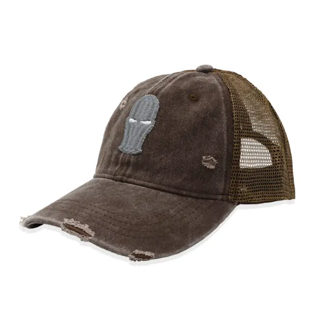 Ghetto Brown 3D Mask Washed Cap | 6 Panel