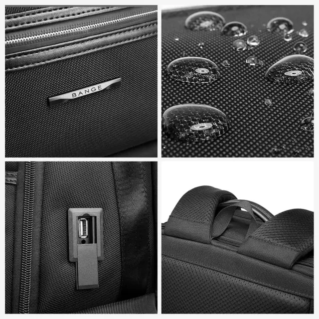 Σακίδιο πλάτης Bange 35L Laptop 15,6 Weekender Hand-On Bagage 2603 μαύρο - One Size 3