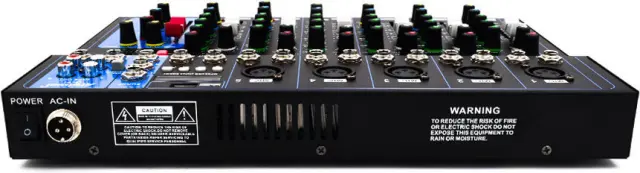 Αναλογική κονσόλα 7 καναλιών με Phantom Power & 5 Εισόδους XLR & Bluetooth - Andowl Q-7L 2