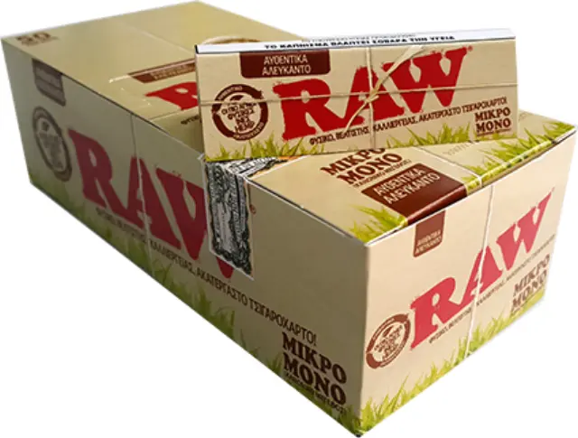 Χαρτάκια RAW αλεύκαντο μικρό 60 φύλλων Συσκ. 50 τμχ