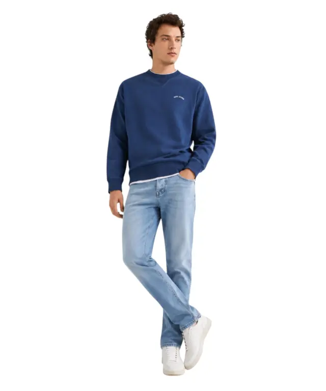 Pepe Jeans - Ανδρική Μακρυμάνικη Μπλούζα Φούτερ John Crew PM5800176-591 Μπλε Ναυτικό 3