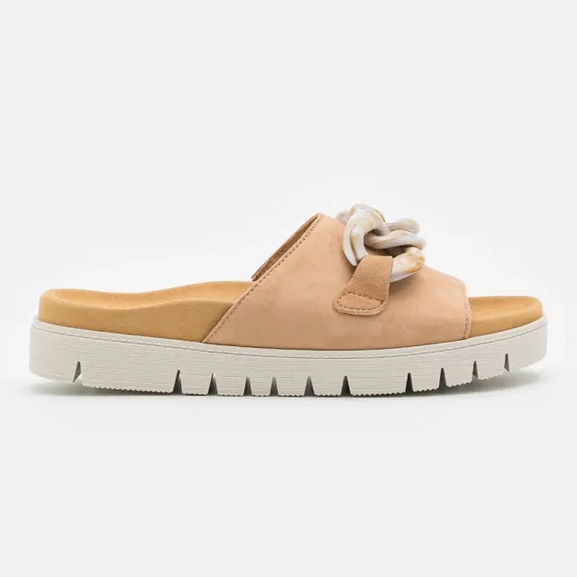Gabor Παντόφλες Γυναικείο δέρμα Nubuck Μπεζ GAB/83743 14-CARAMEL