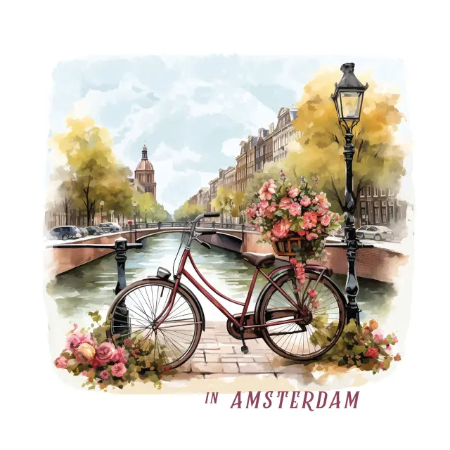 Άλμπουμ my album IN AMSTERDAM με ρυζόχαρτο 24x24cm και κουτί άλμπουμ
