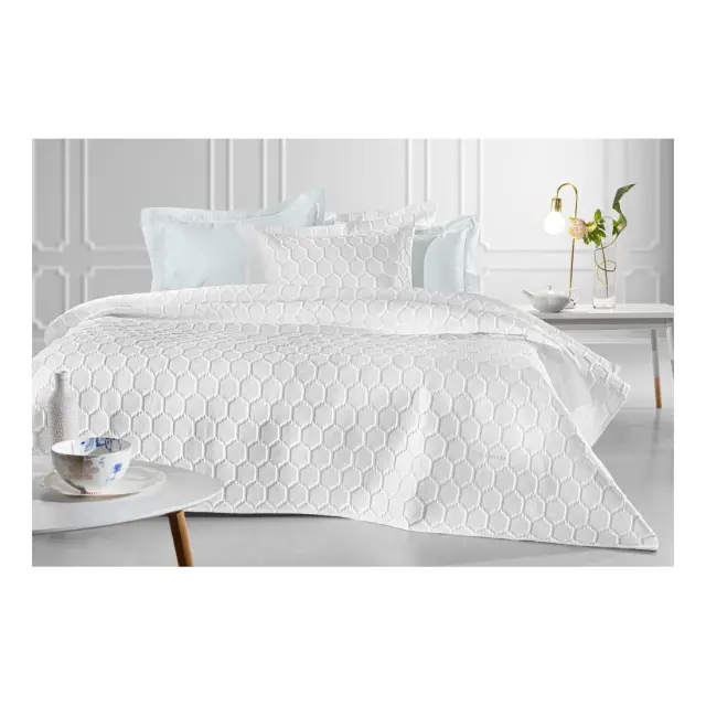 Σετ Κουβερλί King Size 3 Τεμαχίων Guy Laroche Hive White 250x240
