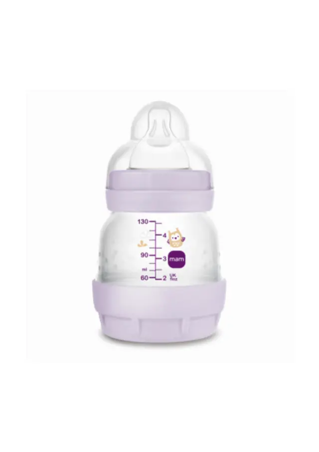 Mam Easy Start Anti-Colic μπιμπερό κατά των Κολικών με θηλή σιλικόνης (0m) (353SGc) Λιλά 130ml