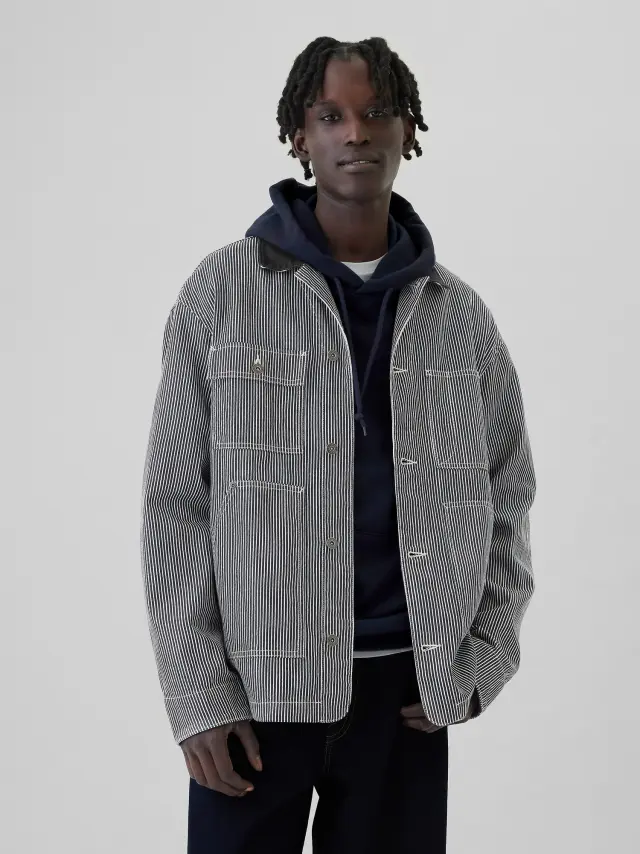 Railroad Denim Chore Πανωφόρι INDIGO STRIPE