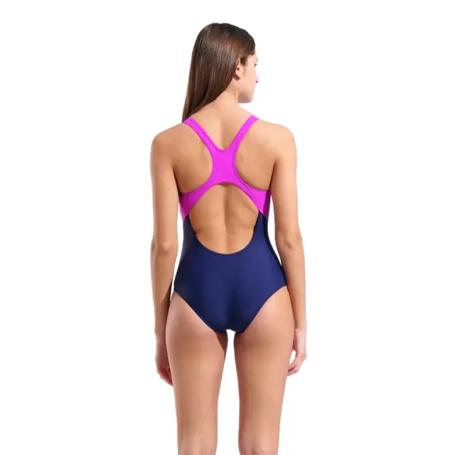 Arena Painterly Swimsuit Swim Pro Back Navy-Very-Fuchua 0117478790 - 38 2