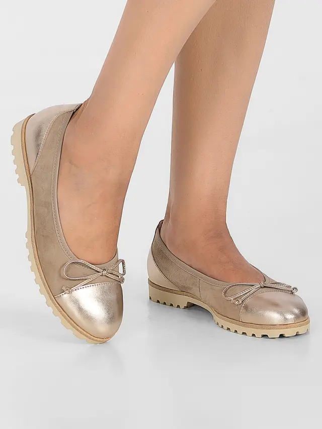 Gabor Μπαλαρίνες Γυναικείο δέρμα Nubuck Μπεζ GAB/64100 12-PUDER 2