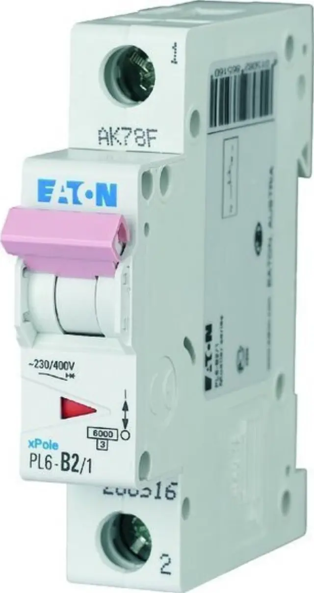 PL6-B4/1 Miniature circuit breaker (MCB), 4 A, 1p, characteristic: B