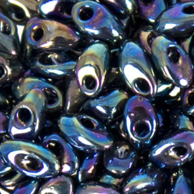 Χάντρα Miyuki Long Magatama 4x7mm - LMA-455 - Metallic Variegated Blue Iris ~10gr