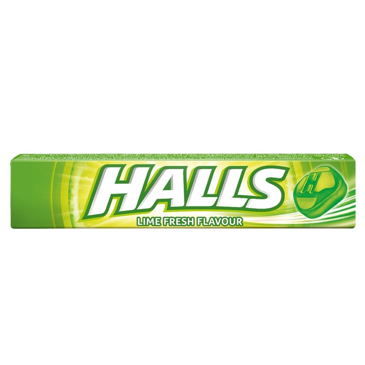Halls Καραμέλα Lime Χωρίς Ζάχαρη 32gr Συσκ. 20 τμχ