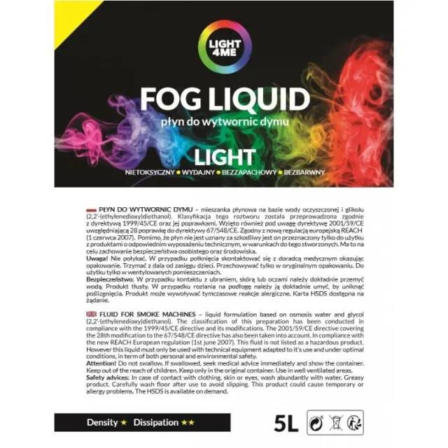 LIGHT4ME smoke liquid for fog machine light 5L 3