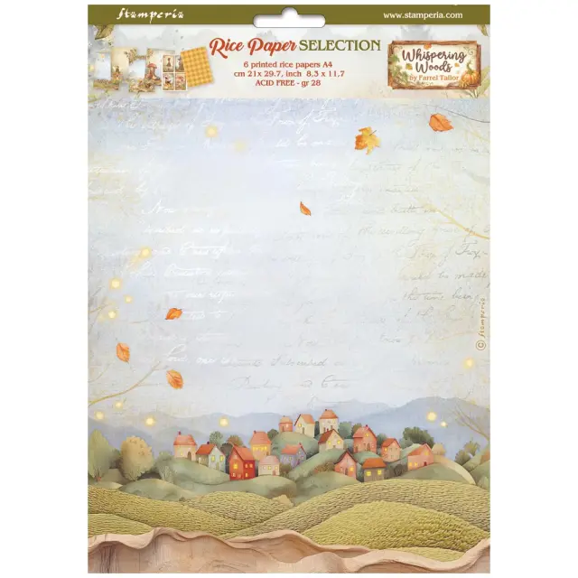 Σετ 6 Ριζόχαρτα ντεκουπάζ Stamperia 21x29cm A4, Whispering woods