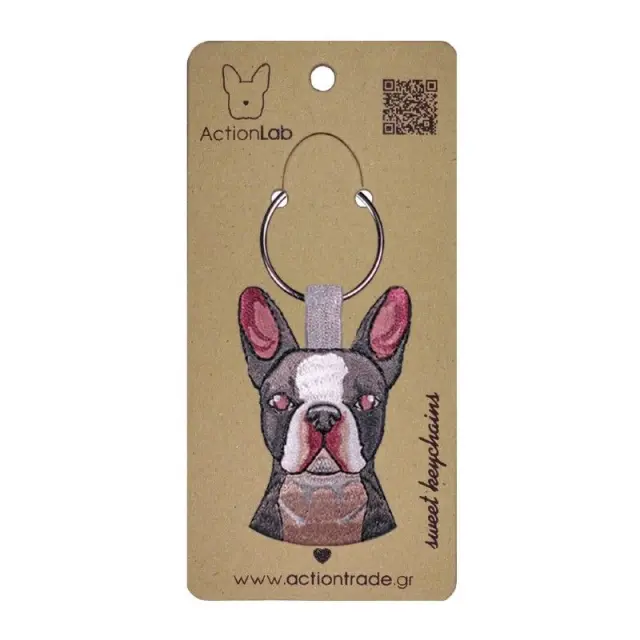 ActionLab Κεντητό Μπρελόκ French Bulldog Μονόχρωμο